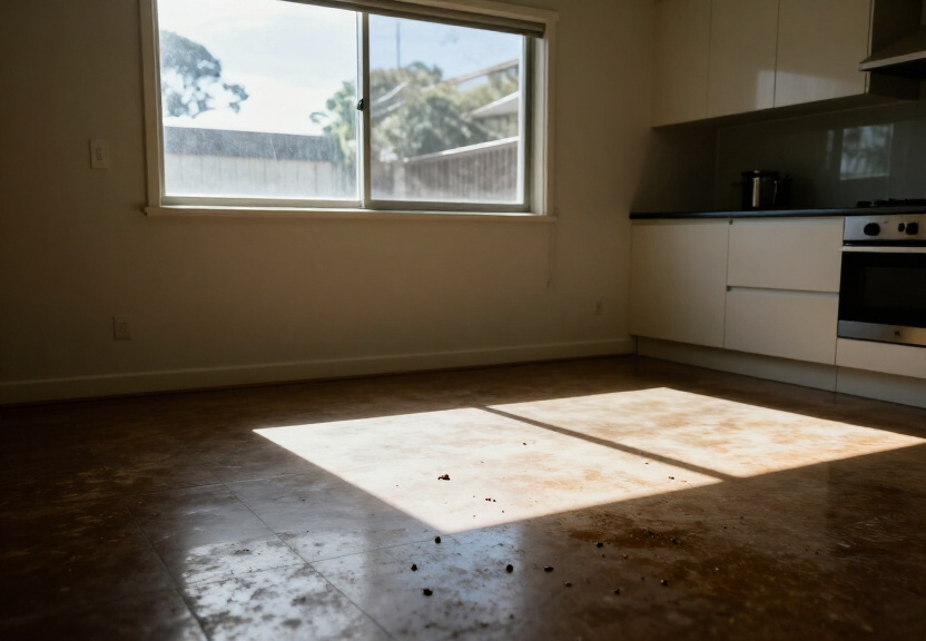Cockroach infestation in a Cremorne Point kitchen before treatment